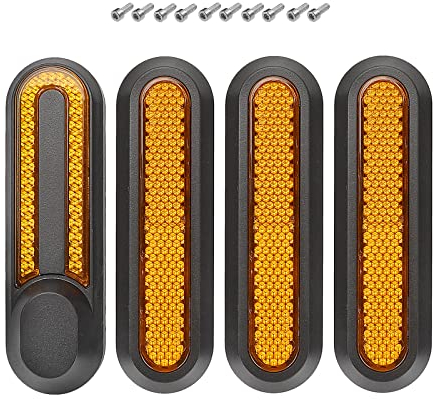 Roller Radabdeckung Reflektorstreifen,Reflektierende Hinterradabdeckungen,Elektroroller Zubehör,für Xiaomi M365,Pro,Pro2,1S,Tokaneit (Gelb)