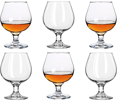 Srgeilzati Snifters 8.8 oz Shot Glasses Set of 6 Cute Brandy Cognac Glasses (266ml | 8.8 floz)