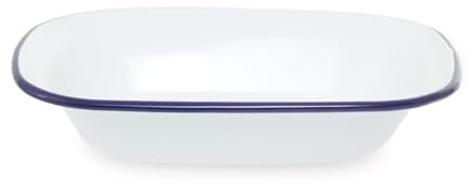Premier Housewares Durable 24cm Rectangular Pie Dish | Stylish Constructed Lasagne Pie Dish For Oven| Versatile Rectangular Baking Dish For Breakfast | Retro Design Pie Dish