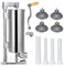Poussoir à Saucisses Viande 4L Machine à Saucisse Remplissage de Saucisse en Acier Inoxydable avec 4 x Tubes, Idéal pour Maison ou Restaurant