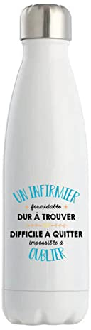 Bouteille Isotherme Un Infirmier Formidable | Gourde Thermos cadeau ami collègue de travail, départ retraite