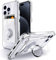 SHIELDS UP Designed for iPhone 15 Pro Max Case, Wallet Minimalist Case with Ring Kickstand and Card Holder, Transparent Slim Shockproof TPU Bumper Cover for iPhone 15 Pro Max 6.7''- Clear