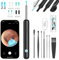 Ear Wax Removal Kit Camera, 1080P HD Wireless Ear Cleaner Camera, Ear Camera Otoscope Cleaner with 6 LED Lights, 3.5mm Endoscope Waterproof Ear Wax Remover Tool for iOS, Android, Adults, Kids, Pets