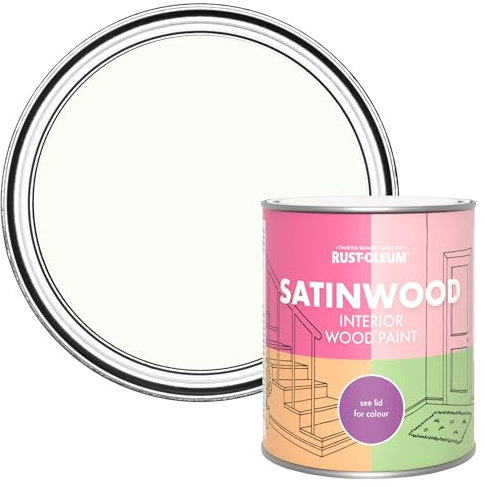 Rust-Oleum white Satinwood Interior Wood Paint - Still 750ml