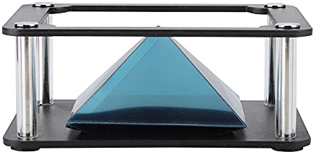 3,5-6 Zoll Mobiler Smartphone-Hologrammprojektor, 3D-holografischer Displayständer-Projektor für Cartoon-Interaktion (Zylindrischer Stil)
