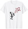 Streetart Girl Painting Saxophonspieler Schmetterlinge T-Shirt