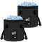 GBACHOOSE 2 Pack 20L Folding Water Bucket, Black Portable Collapsible Buckets, Outdoor Multifunctional PVC Folding Bucket for Camping, Traveling, Hiking, Fishing, Gardening, Car Washing