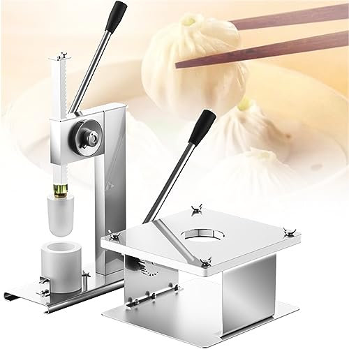SOYPAX Baozi Maker,Bun Dumpling Maker Form Stahl Chinesisch Bao Making Form für das Kochen köstlich Baozi,Baozi Maker mit Teig Presse Maschine, Schließmaschine und Formen,LargeMembraneCup