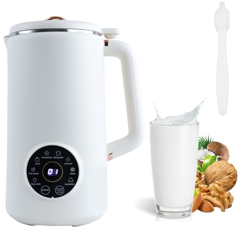 Nut Milk Maker Machine,Soy Milk Maker,1L Soup Maker with LED Display,Milky Plant Machine with Timer|auto-Clean|Filter Free|Keep Warm,for Homemade Soy Almond Plant Oat Milks,Milkshake,Porridges