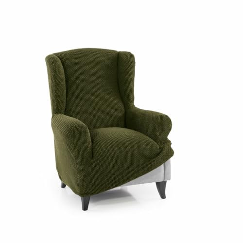 SOFASKINS® Funda para Sillon 1 Plaza, Funda Sofa orejero súper elástica, Funda para sofá con diseño Exclusivo, Transpirable y Duradera, Funda para sofá fácil de Colocar. Medida 70-110 cm. Color Verde