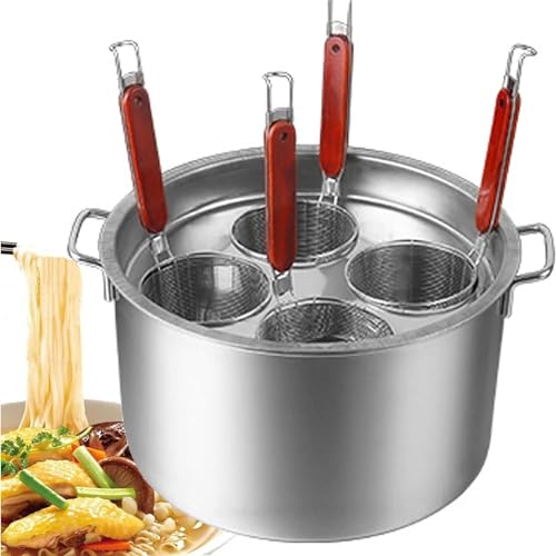 MAYFABD Olla De Cocina Juego De Cocedor De Pasta Comercial Juego De Insertos para Cocedor De Pasta De 3 4 5 6 Agujeros Juego De Insertos con Divisor Y Colador Colador Ollas,3 Holes