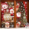 SULOLI 6 Feuilles Sticker à Effet Stéréoscopique Rouge Blanc,Noël Autocollant Fenêtre Réutilisable,Stickers Noël Fenetre PVC,Flocons de Neige Père Noël,Renne