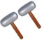 JNAWA 2Pieces Inflatable Hammer Large Pool Funny Hammer Toys PVC Child Inflatable Hammer Balloon Toy for Halloween Props Party Gifts