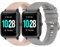 Garmcool 18mm Ersatzarmband Kompatibel mit Garmin Venu 2S / Venu 3S / Vivoactive 4S / Forerunner 255S / Vivomove 3S Armband Rosa Grau Einstellbar Silikon Armbänder (kein uhr)