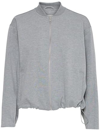 ICHI IHKate Damen Übergangsjacke Jacke Zip-Jacke mit Gummizug Reißverschluss Loose fit