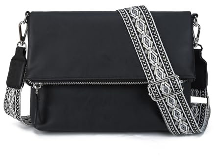 Gladdon Umhängetasche damen,Schultertasche mit Reißverschluss, Crossbody Tasche, Leder Handtasche Klein, Daypack……