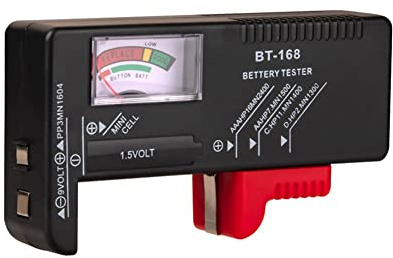 Orolotay BT-168 AA/AAA/C/D/9V/1,5V Universal-Knopfzellenbatterie Farbcodiertes Messgerät Zeigt Volttester BT168 An