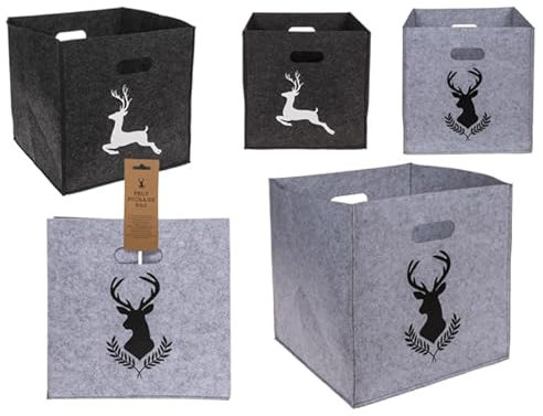 Filz-Aufbewahrungsbox, Hirsch/Hirschkopf,