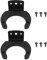 SG Store 2pcs Microphone Holders 43x31mm Microphone Wall Mount Type Clamp Wireless Mic Wall Clamp Holder with Screw Black Diameter 47.6mm