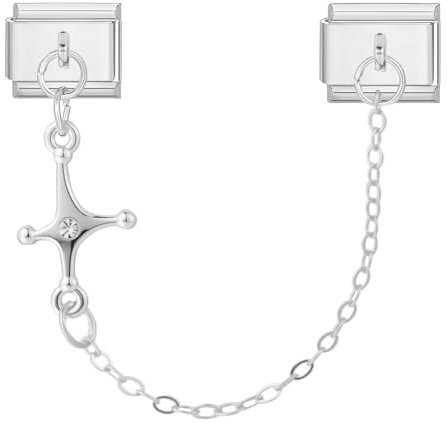 Heflashor Silber Italian Charm Bracelet Modul mit Anhänger 9mm Edelstahl Nomination Armband Glieder Italienisches Charms Armband Zubehör DIY Schmuck Accessoires Mode Dangle Geschenk (Viereckig Stern)