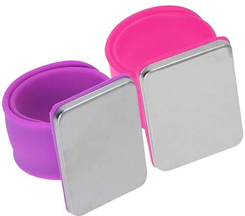 BELLIFFY 2stücke Magnetische Silikon-handgelenkbänder Haarclip-Halter Friseurzubehör Leicht Tragbar Modisch Stabiler Pin-Halter Für Haarschmuck Salonbedarf