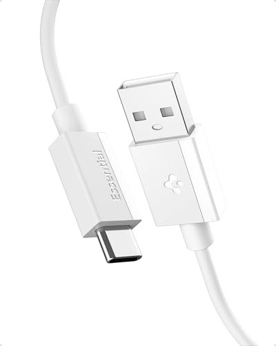 Spigen Essential Cable USB A a C Carga Rapida 60W [1M], Soporta 10,000 Dobleces, Durabilidad de por Vida, Carga Rápida PD para iPhone 16 15 14, Samsung Galaxy S25 24 Ultra, iPad etc
