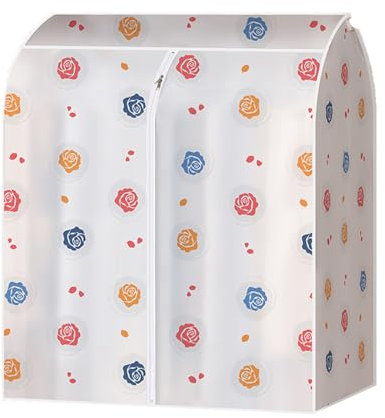 LUNAIZHUO Durchscheinende Kleiderständer Abdeckung mit 2 Reißverschlüssen, Kleidersack Vollständig Geschlossen für die Lagerung, Wasserdicht, Staubdicht, Eva(80x50x90cm/31x20x35in)
