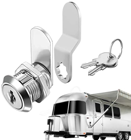 RV Storage Locks with Keys, 5/8 Inch Zinc Alloy Cam Lock Keyed Alike, Storage Box Security Accessories Set for Drawer, File, Mailbox, Toolbox