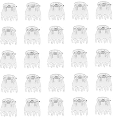 50 Stück Pflanzenstütz-Clips, Orchideen-Clips, Blumenstütze, transparenter Fixierer für Garten, Ranken, Stängel, Pflanzen, Kletterverschluss, transparent, 6 Krallen, Orchidee, Kunststoff