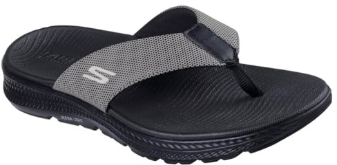 Skechers Herren Go Consistent Sandalen Slides, Taupe Black, 44 EU