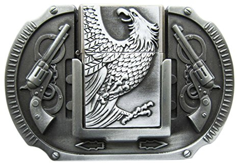 JEAN'S FRIEND New Vintage Eagle Guns Lighter Belt Buckle Gürtelschnallen US Stock
