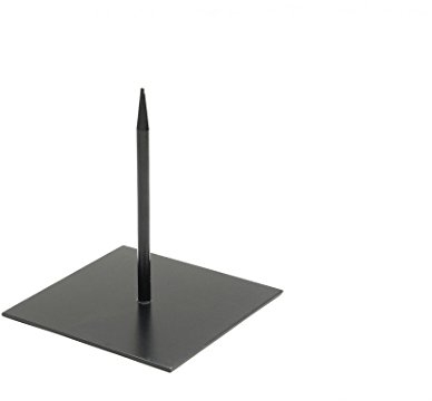 NaDeco Metallständer in Schwarz, Maße 12x12cm | Dekoständer | Objektständer | Skulpturständer | Metallständer mit Fuß | Metallständer für Skulpturen