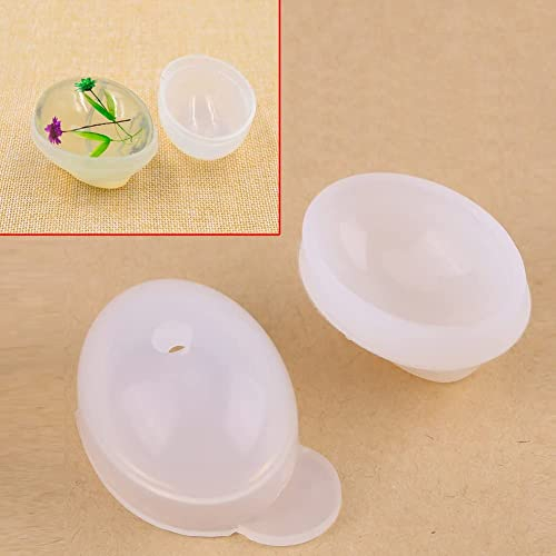 Forme d'oeuf sphérique Silicone Moule Résine Ball Moules pour la Fabrication de Bijoux Sphère Balle Moule Self-made Artisanat(#2) Handcraft Tools Handcraft Tools