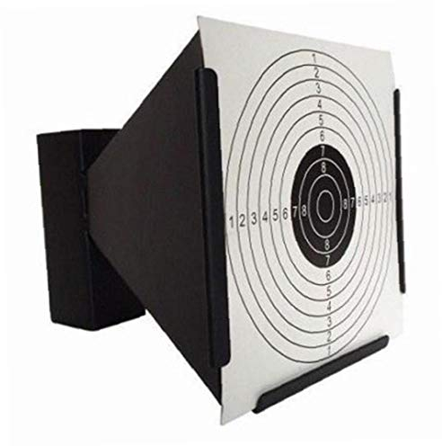 Lankater 14cm Metal Square Shooting Target Funnel Shape Pellet Trap Hunting Target Air Rifle Pellet Trap with 20 Paper Target