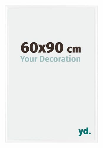 yd. Your Decoration - Cadre 60x90 cm - Blanc Brillant - Cadres Photos en Plastique Avec Verre acrylique - Anti-Reflet - Cadre 60x90 - Bordeaux
