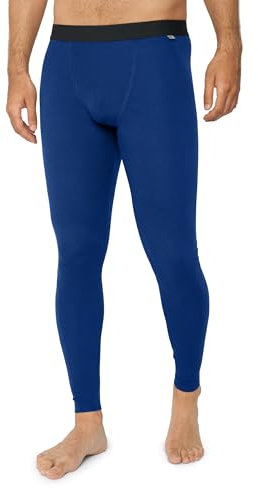 DANISH ENDURANCE Merino Lange Unterhose Herren, Premium Funktionsunterwäsche, Thermounterwäsche Herren, Temperaturregulierend, Mit oder ohne Eingriff, Marineblau, XL