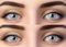 Farbige Graue Kontaktlinsen 'Gray' Mit Stärke Grau + Behälter von Glamlens, weiche 3-Monatslinsen im 2er Pack -2.50 Dioptrien