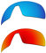 EZReplace Lentes de repuesto para gafas de sol Oakley Sutro OO9406 (lentes polarizadas) - Compatible con marco Oakley Sutro (azul hielo + rojo fuego)
