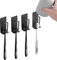 Zahnbürstenhalter Wand Schwarz 4pcs Zahnbürstenhalter Elektrische mit Kleber,Zahnbürste Bad Zahnbecherhalter Ohne Bohren Edelstahl mit 4 Loch für Kinder und Familien
