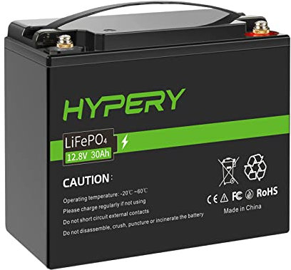 Smart 12V 30Ah LiFePO4 Batterie avec BMS, parfaite batterie au lithium pour les véhicules récréatifs, les voiturettes de golf, les bateaux et le stockage d'énergie à domicile