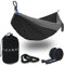 PIRANHA Hängematte Outdoor | 300kg Traglast | Doppelhängematte mit Befestigungs-Set | Nylon Camping Reisehängematte | 290x140cm I Tolles Geschenk