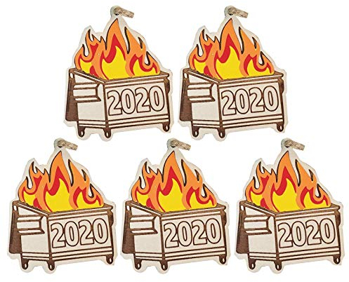 Müllcontainer aus Holz 2020 Feueranhänger Weihnachten Christbaumkugel Baumschmuck & Aufhänger Körbe Küche