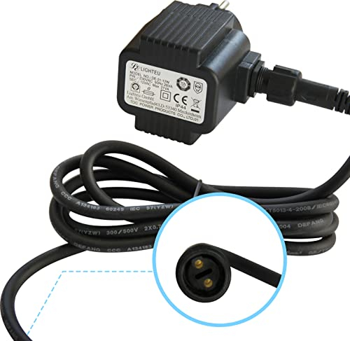 LIGHTEU®, TDC AC/AC Adapter DE-21-12W Plug-in power supply 12V AC 1.75Amp 21VA transformateur with prolongateur IP44