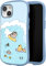 iFace Pusheen First Class Hülle für iPhone 14 (6,1 Zoll) – niedliche, stoßfeste zweilagige [Hartschale + Stoßfänger] Schutzhülle – Sommer
