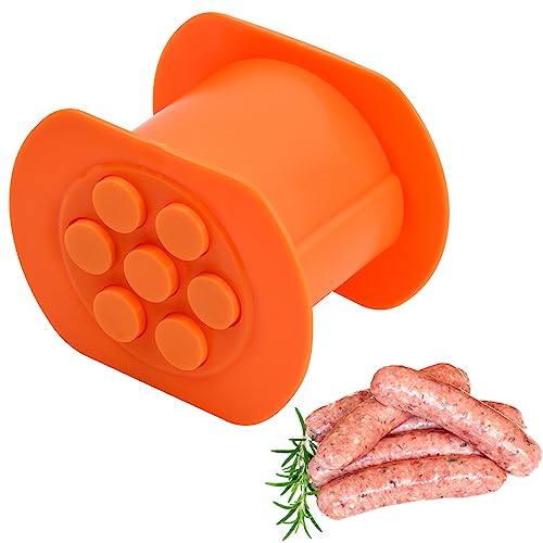 Laughhe Cevapcici Presse Hot Dog Maker mit 7 Löchern Cevapcici Maker Wursthersteller Cevapcici Extruder Wurst Fleischfüller Kit Gadgets zur Herstellung von Cevapcici für Haus und Küche
