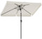 SONGMICS Sonnenschirm 300 x 200 cm, rechteckiger Balkonschirm, Sonnenschutz UPF 50+, beidseitig um 30° knickbar, für Garten, Terrasse, ohne Ständer, beige GPU058M01