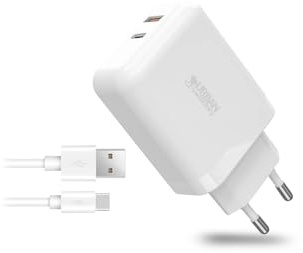 Urban Factory Wandladegerät, 12 W, Weiß, USB C, USB A