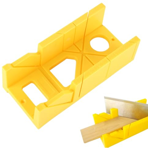 Wonglea Boîte à onglets de 30,5 cm avec échelle de règle, boîte de découpe prédéfinie avec 45 degrés, 135 degrés pour moulage, boîte d'angle durable pour plinthe, lambris, cadre mural de couronne