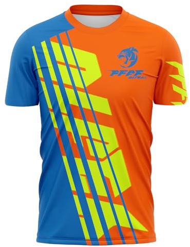 MTB Trikot,Herren Radtrikot Fahrradtrikot Kurze, Motocross | MX MTB Mountainbike,Shirt Downhill Fahrrad Jersey Schnelltrocknend (Orange,XL)