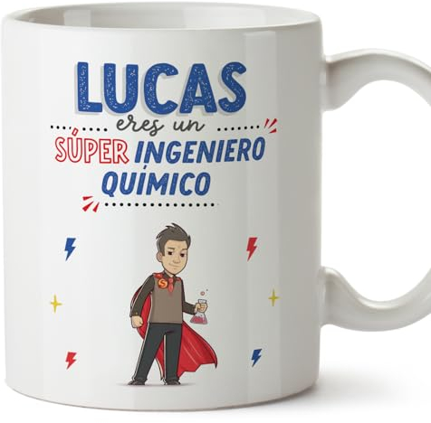 MUGFFINS Tazas Personalizadas para INGENIERO QUÍMICO hombre - En Español - ¡Eres Súper! - 11 oz / 330 ml - Regalo Personalizable original y divertido